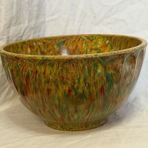 Vintage Boonton NJ Green Confetti Melamine Bowl 511C-4Q MCM USA 9.5"